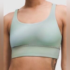 Lululemon Energy Bra Long Line size 2 athletic sports padding green CDGM